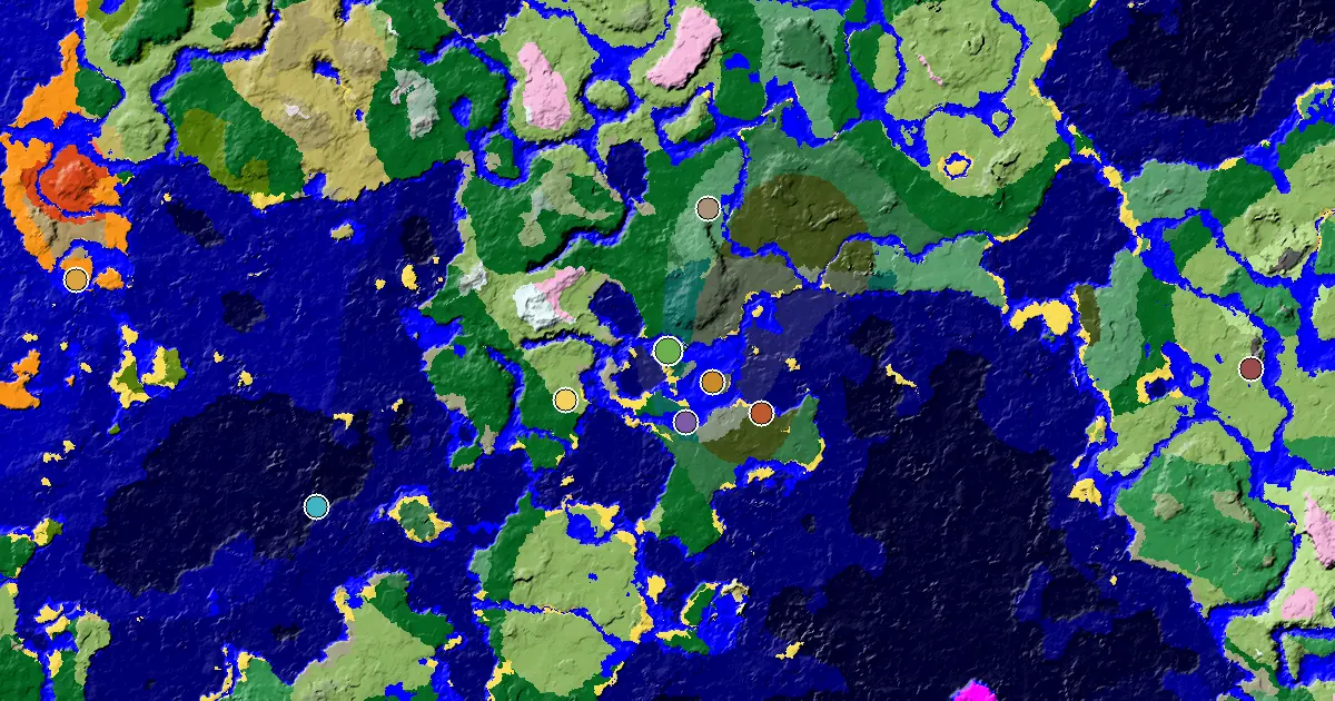 Taiga Spawn — a Woodland Mansion Nearby — biome and structure map