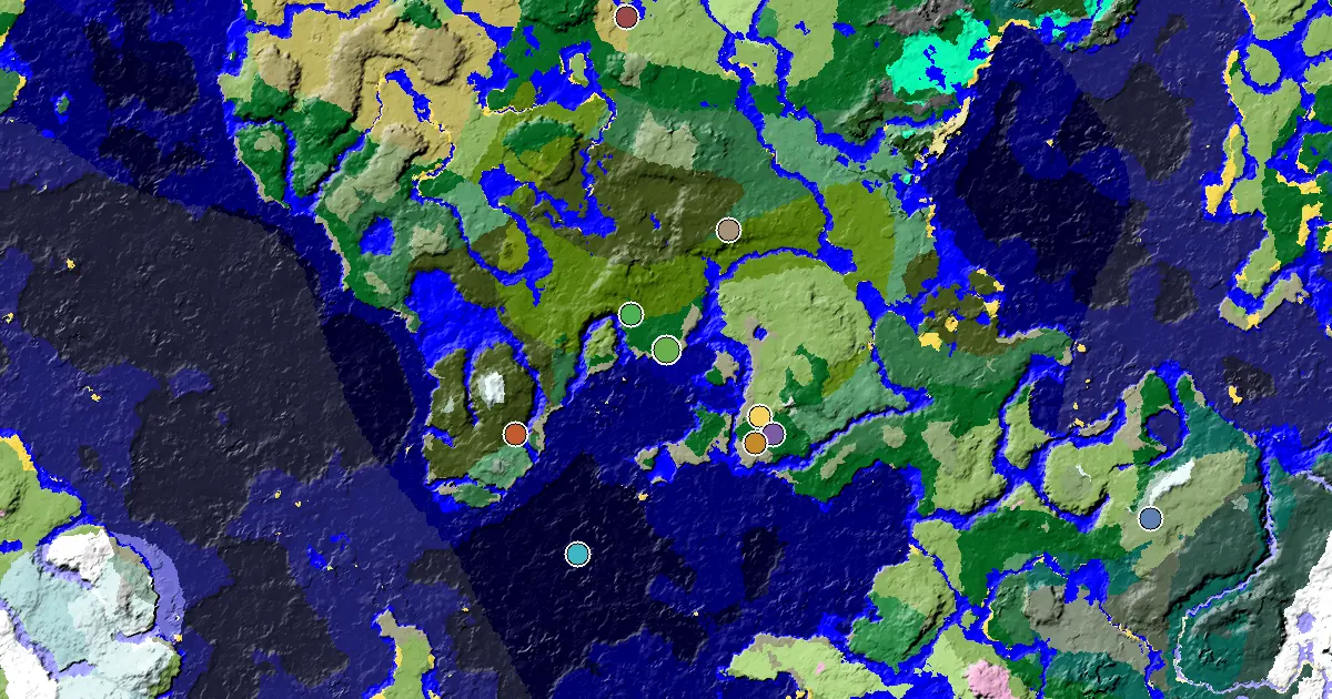 Minecraft Forest Seed: a Mansion Within Reach — biome and structure map