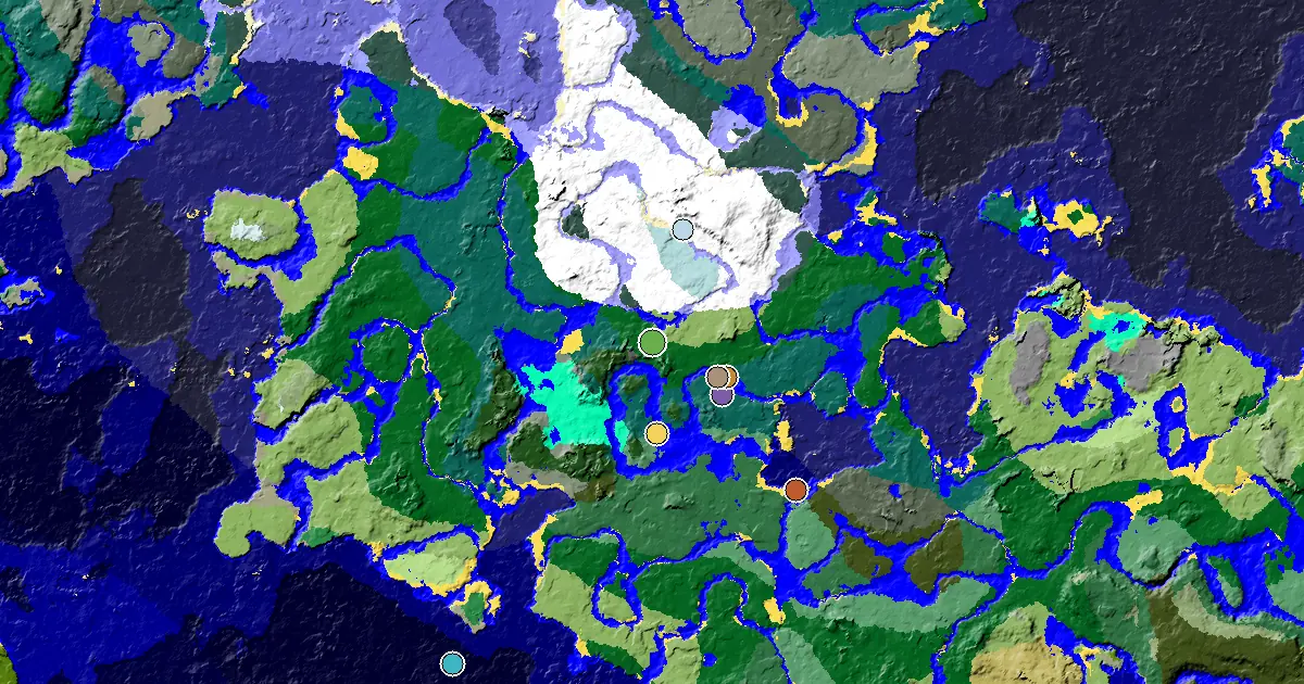 Forest Seed With a Mansion Within Reach — biome and structure map
