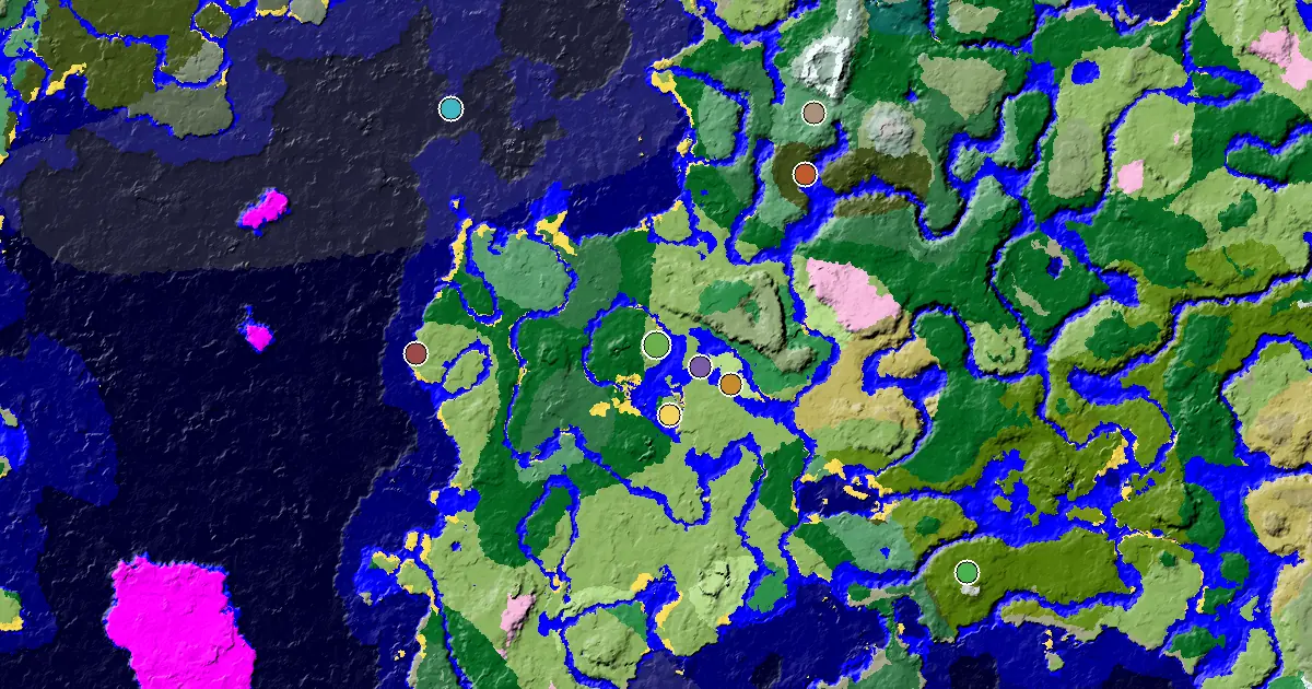 Minecraft Plains Seed: a Mansion Within Reach — biome and structure map