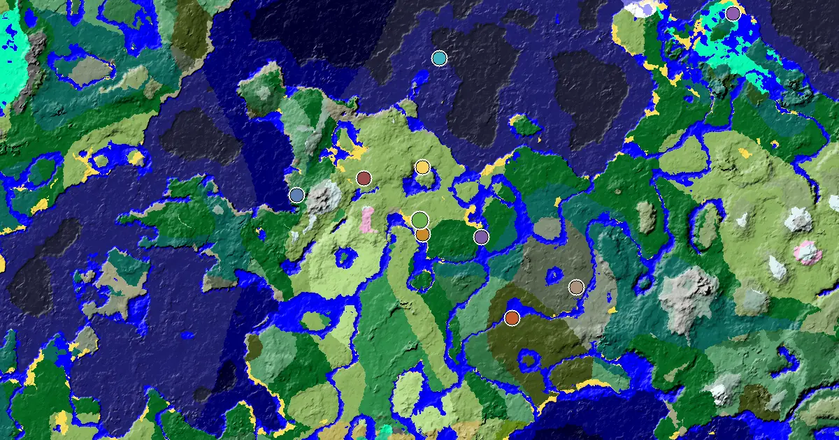 Plains Seed With a Trial Chamber by Spawn — biome and structure map