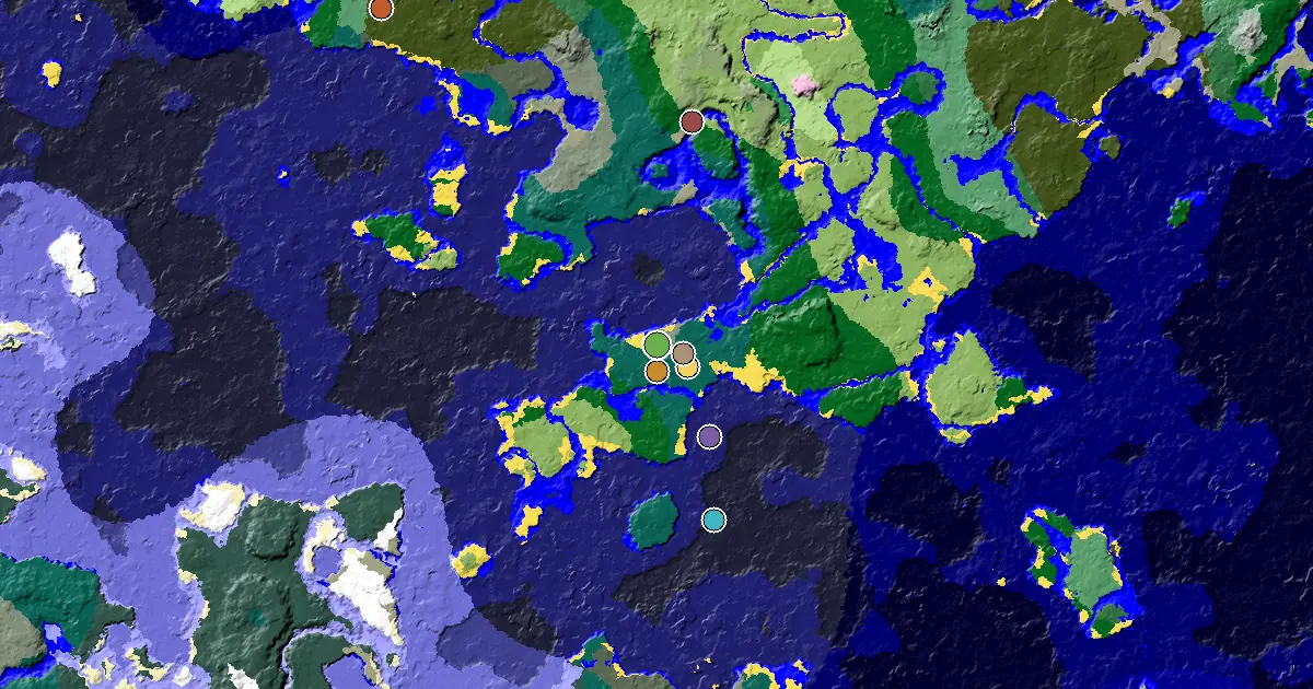 a Trial Chamber by Spawn Near a Beach Spawn — biome and structure map
