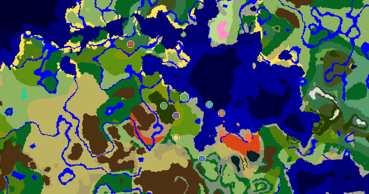 Forest Seed With a Mansion Within Reach — biome and structure map