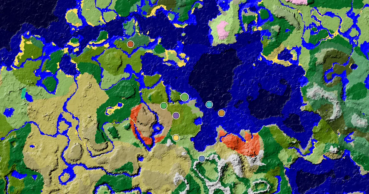 Forest Seed With a Mansion Within Reach — biome and structure map