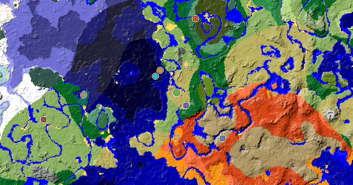 Savanna Spawn — a Mansion Within Reach — biome and structure map