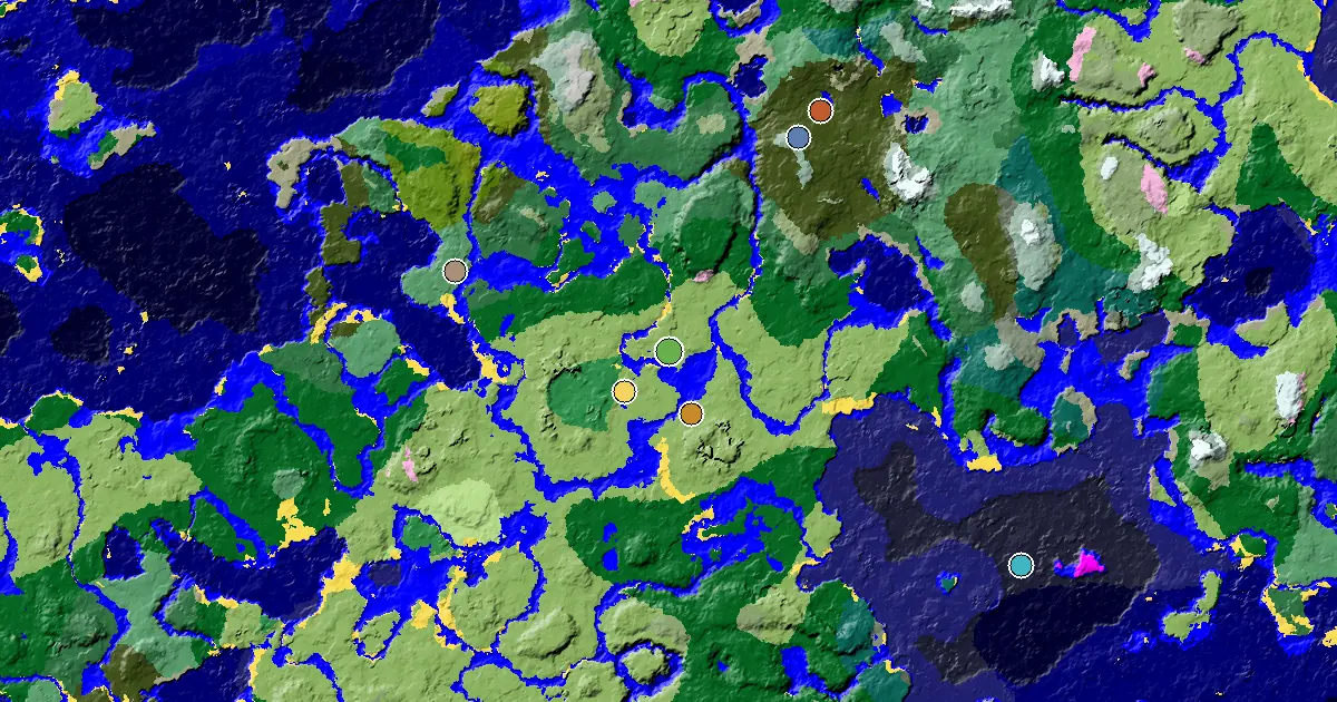 Plains Spawn — a Mansion Within Reach — biome and structure map