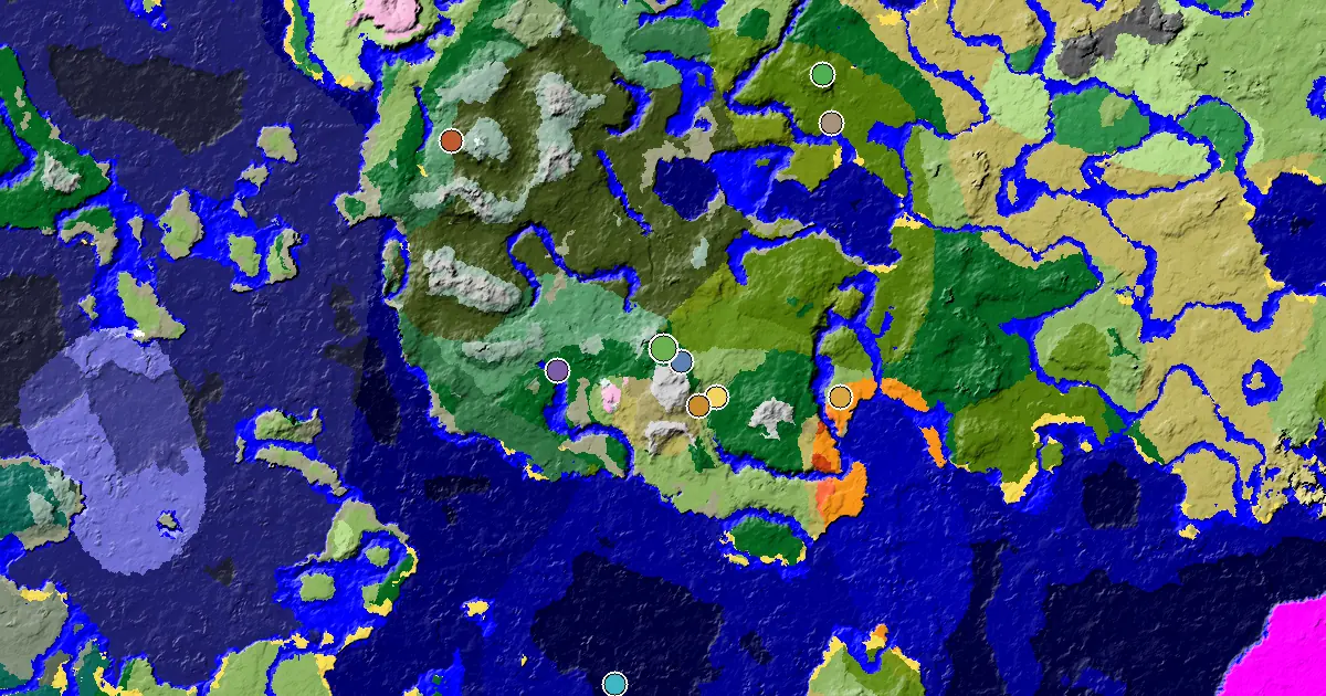 Minecraft Forest Seed: an Ancient City Under Spawn — biome and structure map