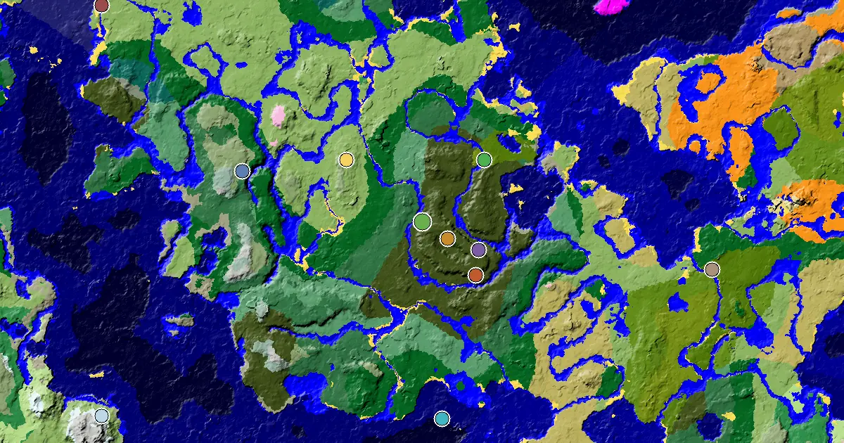 Dark Forest Spawn — a Woodland Mansion Nearby — biome and structure map