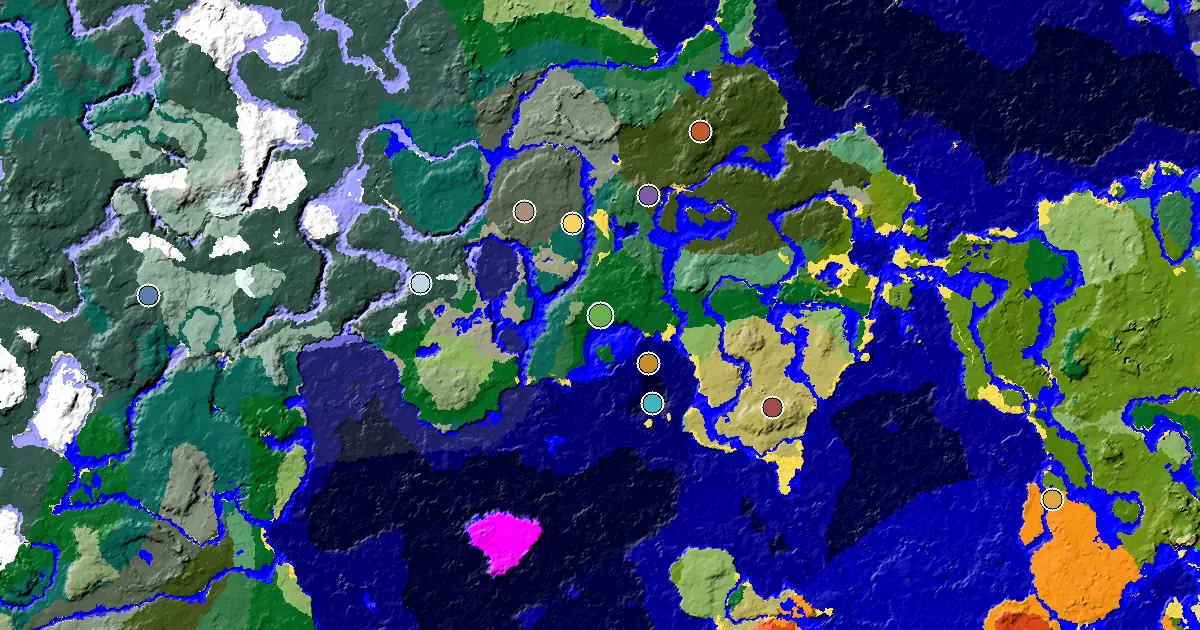 a Mansion Within Reach Near a Forest Spawn — biome and structure map