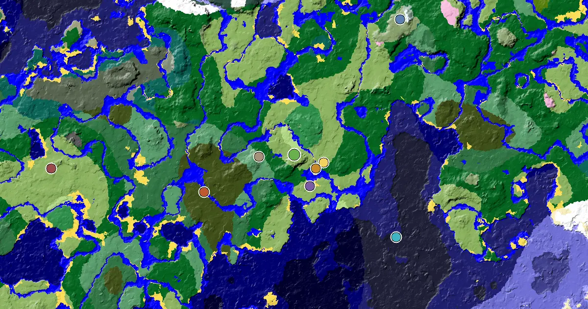 Minecraft Plains Seed: a Mansion Within Reach — biome and structure map