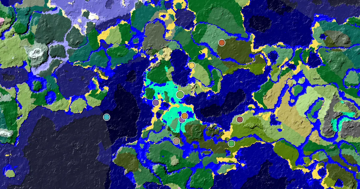 Swamp Seed With a Mansion Within Reach — biome and structure map