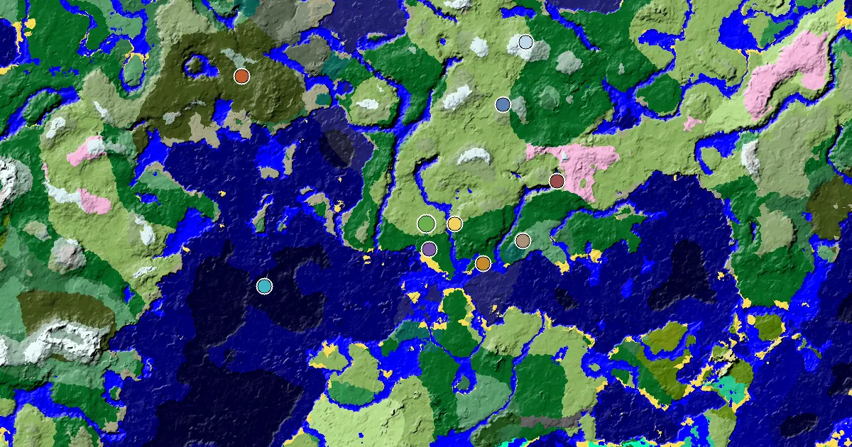 Minecraft Plains Seed: a Village Beside Spawn — biome and structure map
