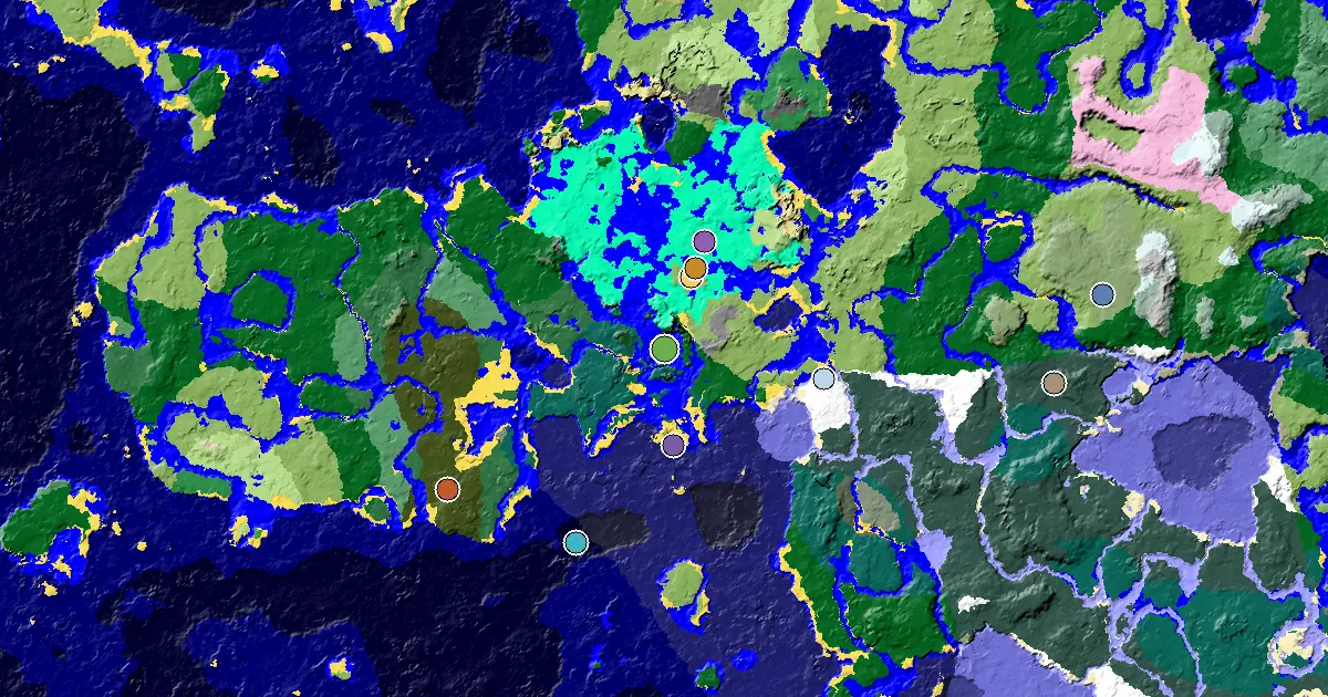 Minecraft Forest Seed: a Mansion Within Reach — biome and structure map