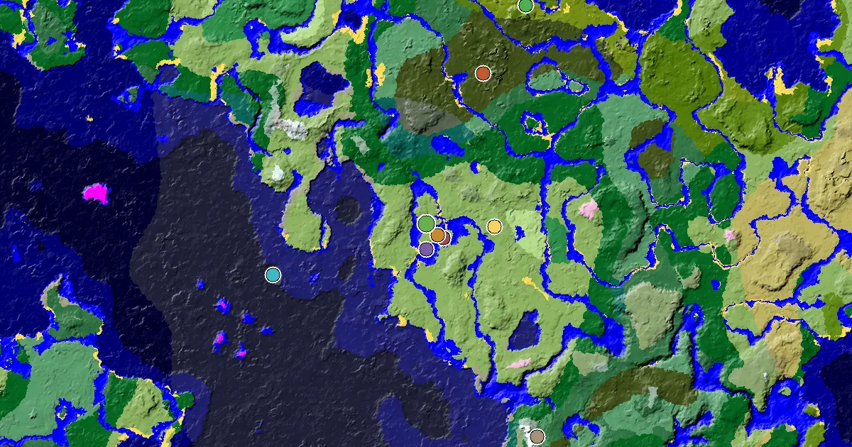 Plains Seed With a Trial Chamber by Spawn — biome and structure map