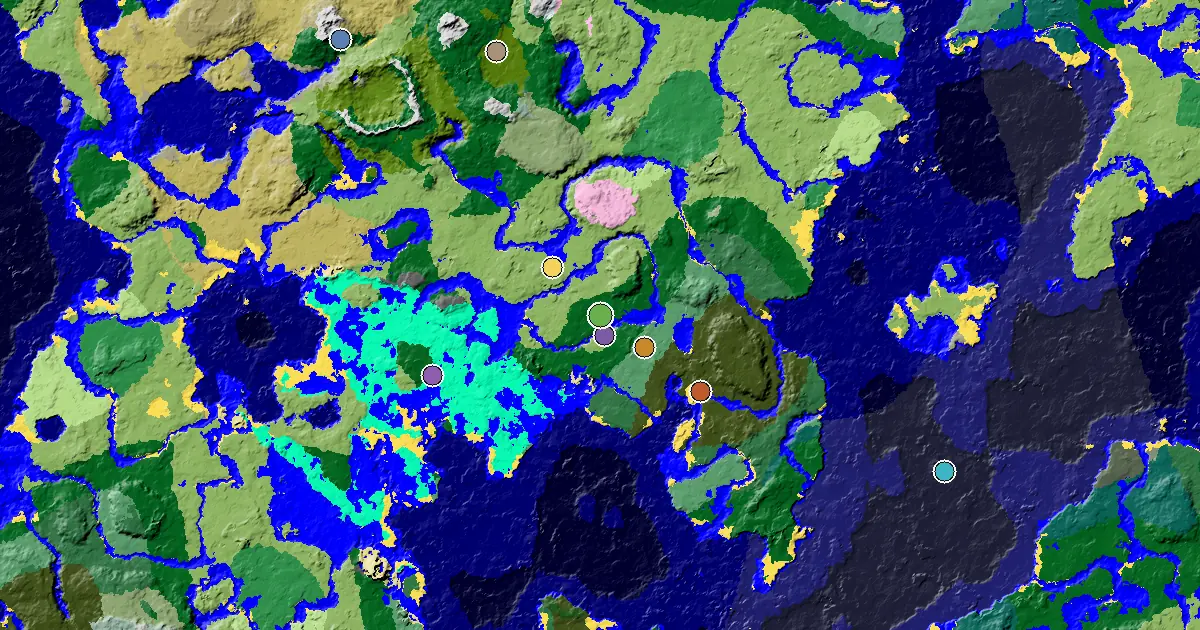 Forest Seed With a Mansion Within Reach — biome and structure map