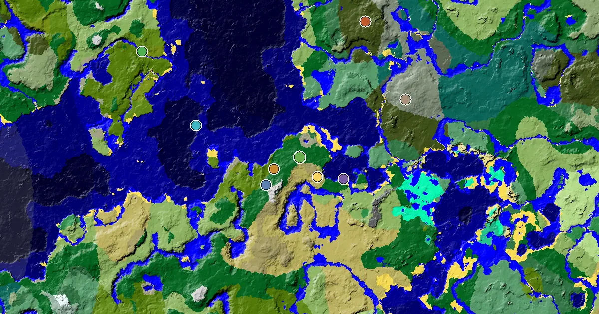 Forest Spawn — an Ancient City Under Spawn — biome and structure map