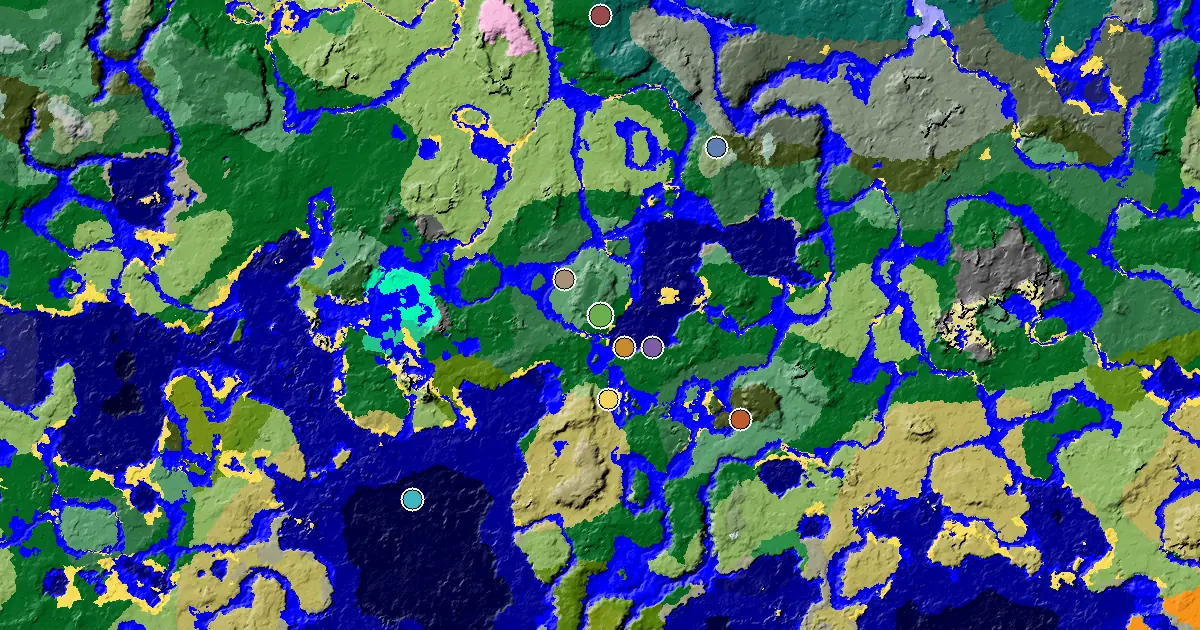Minecraft Forest Seed: a Mansion Within Reach — biome and structure map