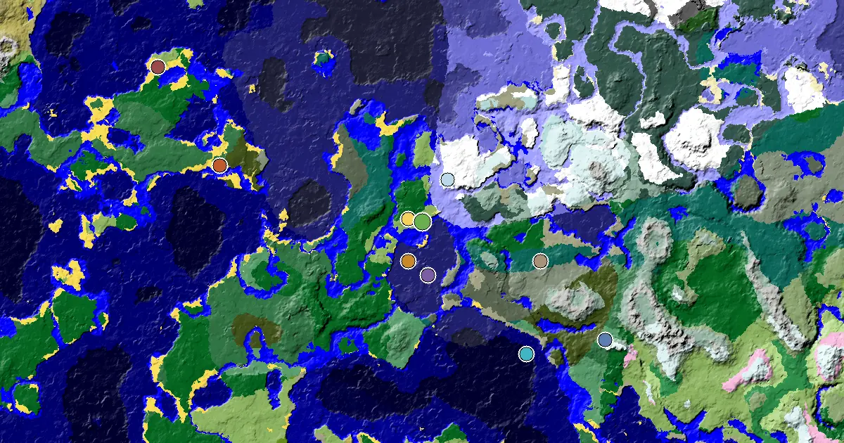 a Village Beside Spawn Near a Plains Spawn — biome and structure map