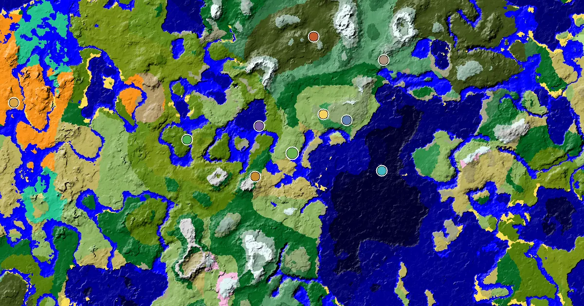 Minecraft Plains Seed: a Mansion Within Reach — biome and structure map