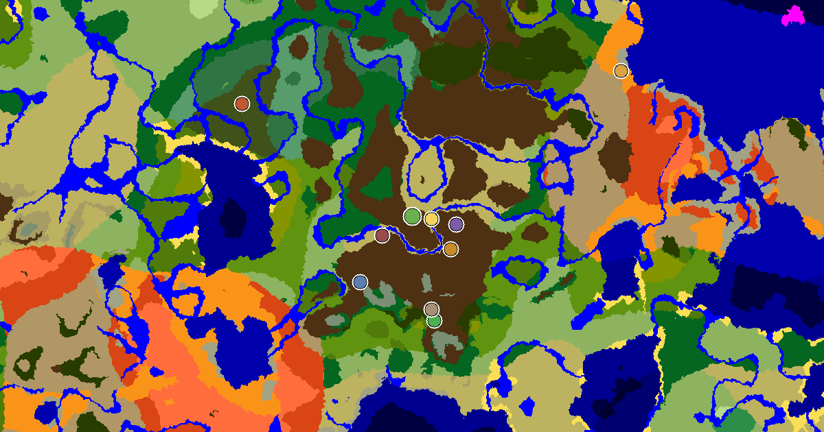 Minecraft Dripstone Caves Seed: a Village Beside Spawn — biome and structure map