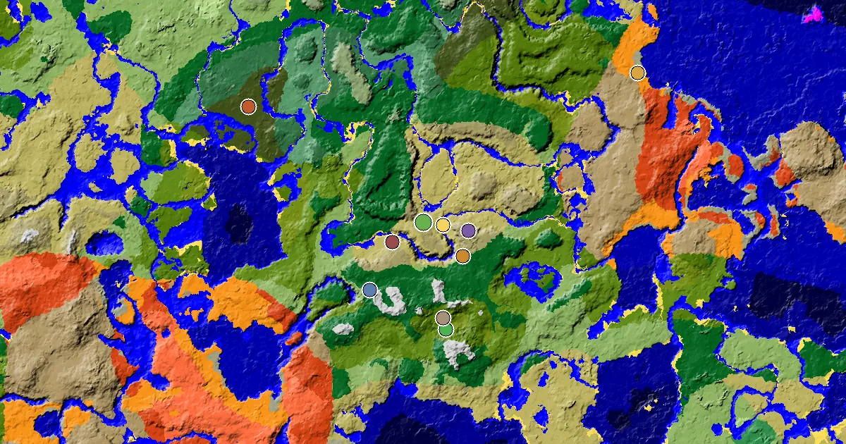 Minecraft Dripstone Caves Seed: a Village Beside Spawn — biome and structure map