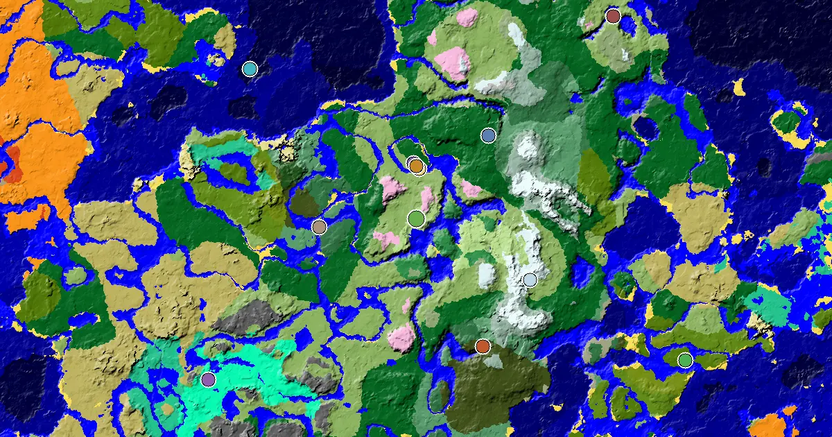 Sunflower Plains Spawn — a Mansion Within Reach — biome and structure map