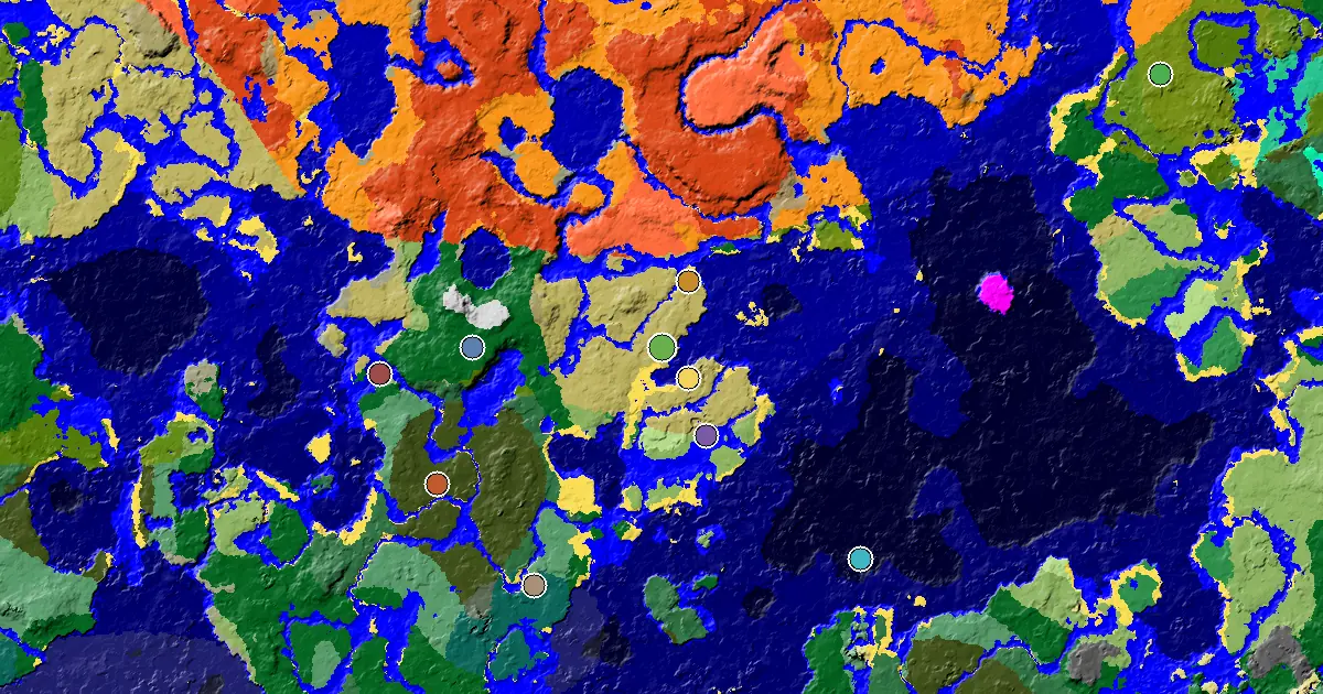 Minecraft Savanna Seed: a Village Beside Spawn — biome and structure map