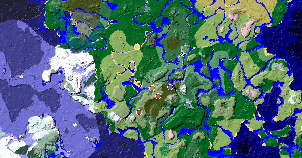 Dripstone Caves Spawn — a Woodland Mansion Nearby — biome and structure map