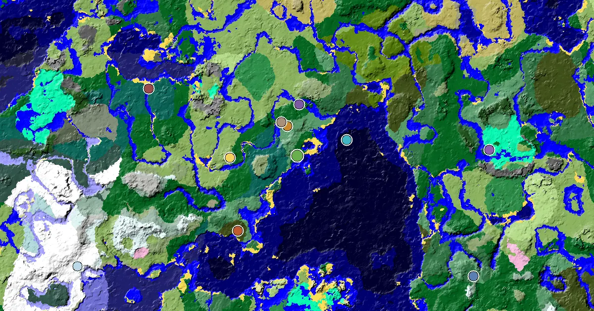 Forest Seed With a Mansion Within Reach — biome and structure map