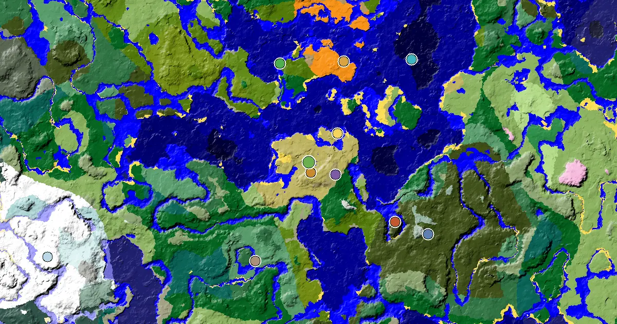 Minecraft Savanna Seed: a Trial Chamber by Spawn — biome and structure map