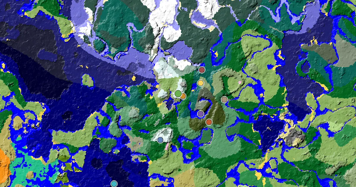 a Trial Chamber by Spawn Near a Snowy Slopes Spawn — biome and structure map