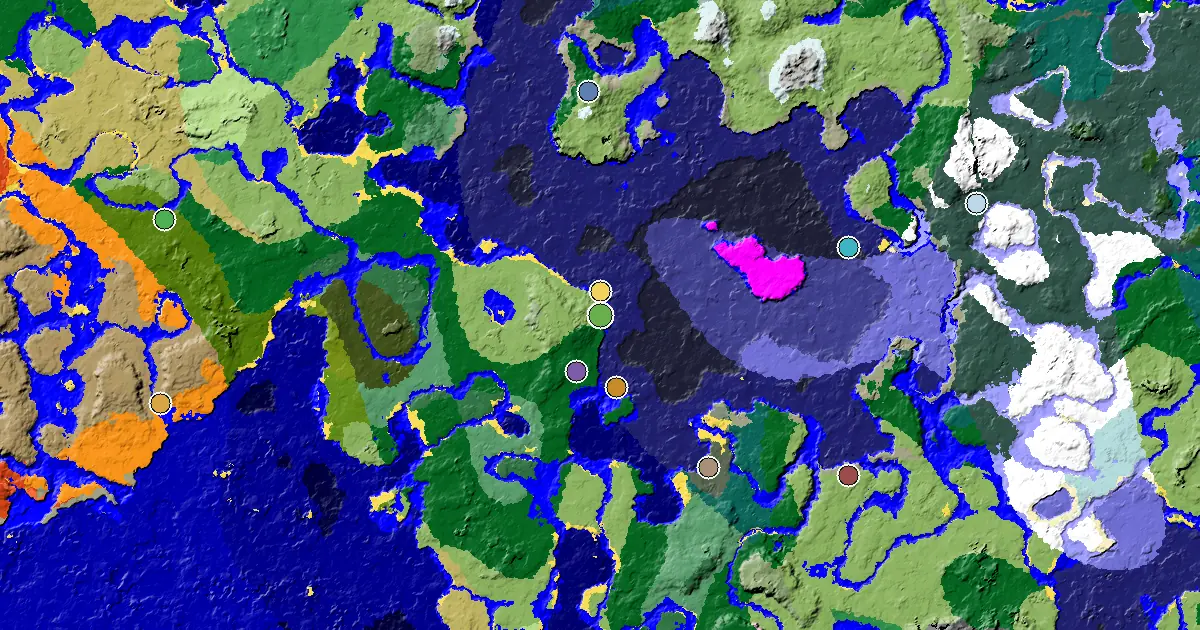 Plains Seed With a Village Beside Spawn — biome and structure map