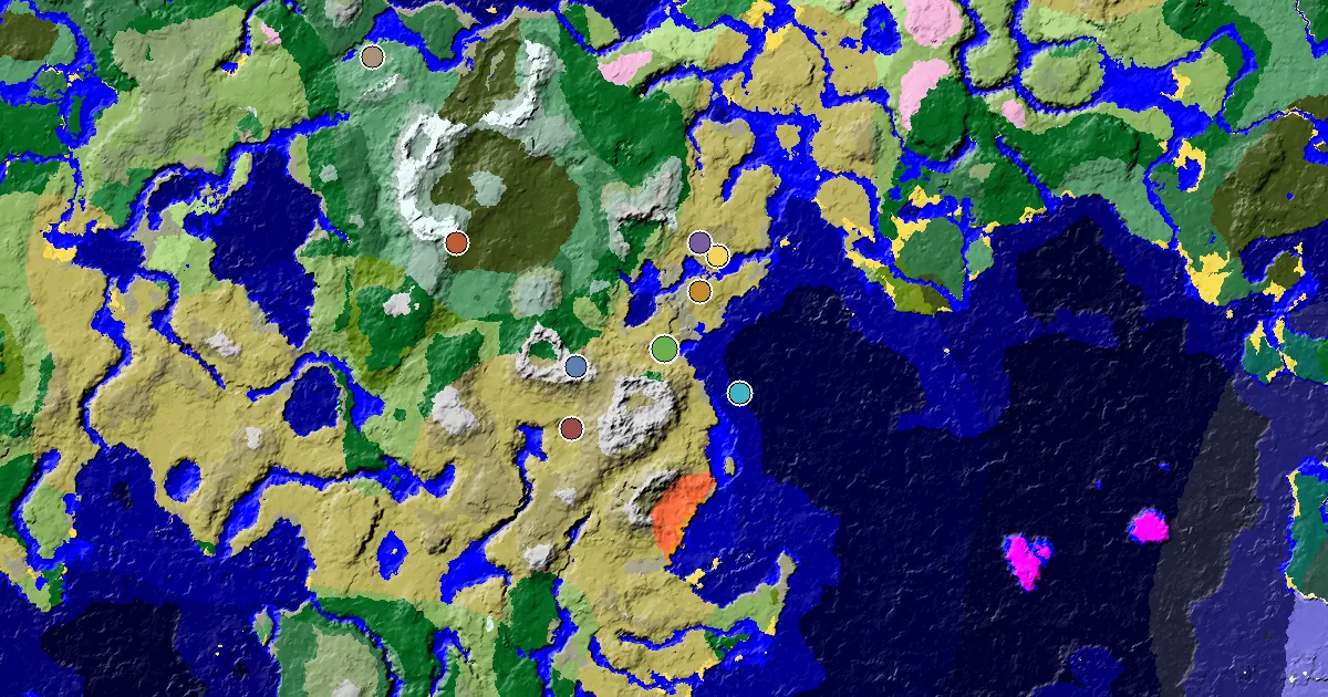 Minecraft Savanna Seed: an Ancient City Under Spawn — biome and structure map