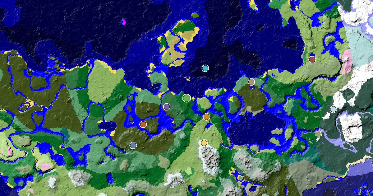 Forest Spawn — a Mansion Within Reach — biome and structure map
