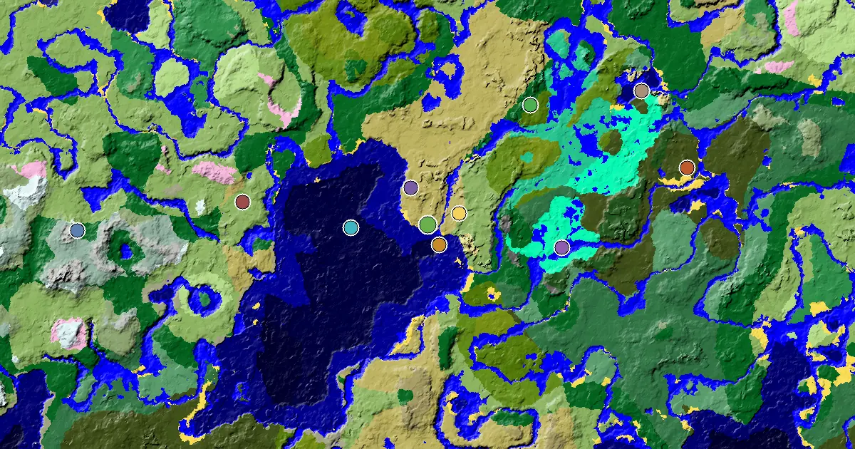 Minecraft Savanna Seed: a Trial Chamber by Spawn — biome and structure map