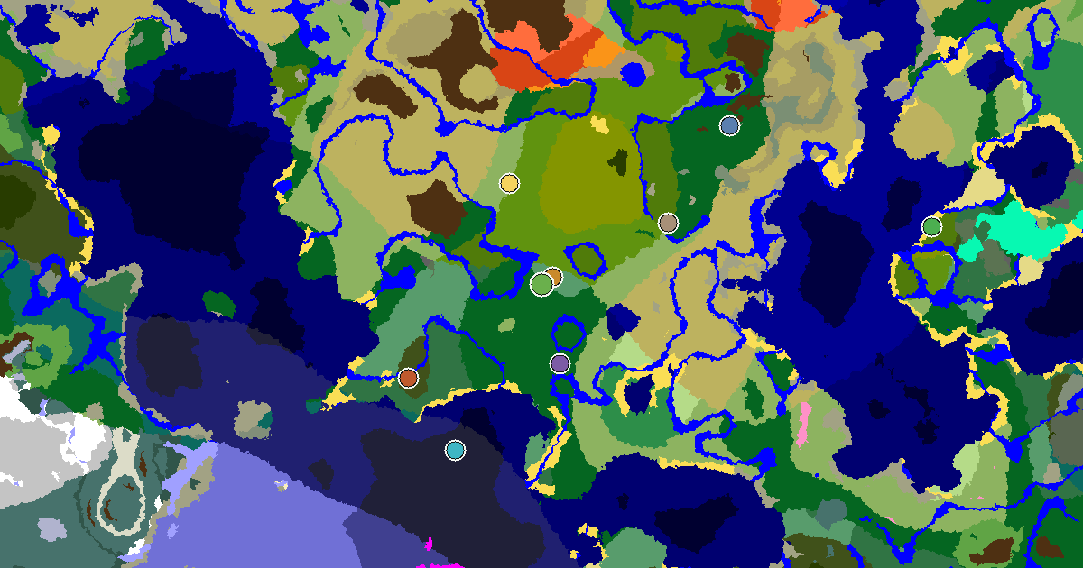 Forest Seed With a Trial Chamber by Spawn — biome and structure map