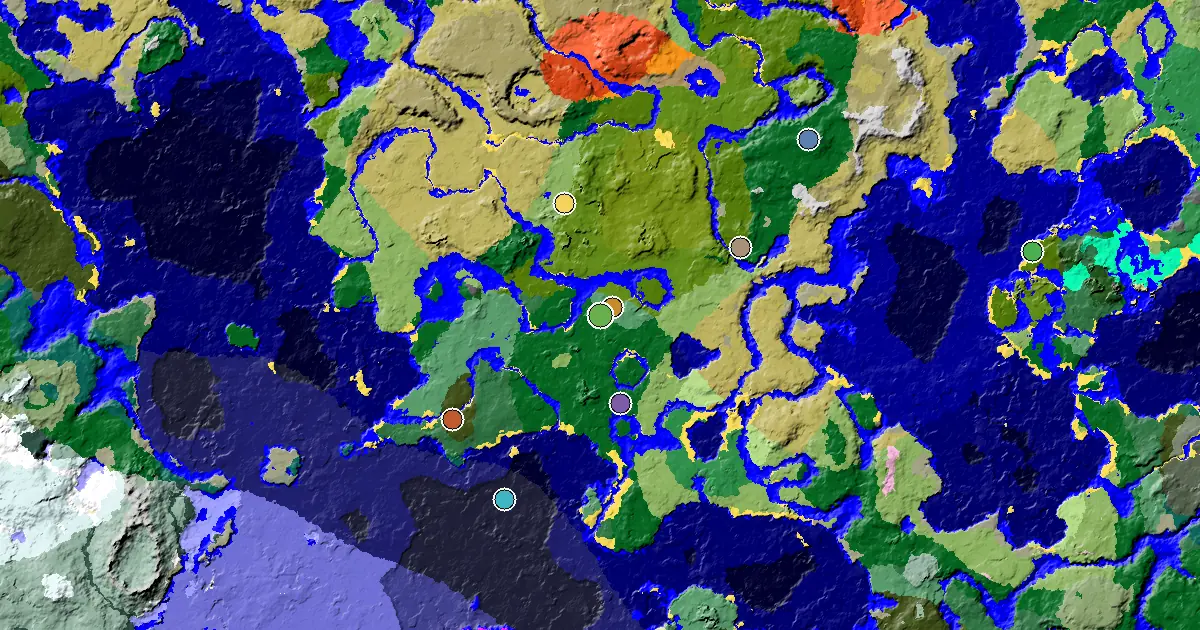 Forest Seed With a Trial Chamber by Spawn — biome and structure map