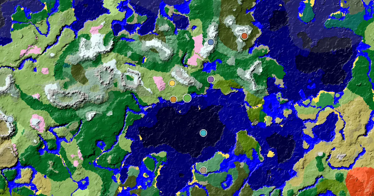 Forest Seed With a Mansion Within Reach — biome and structure map