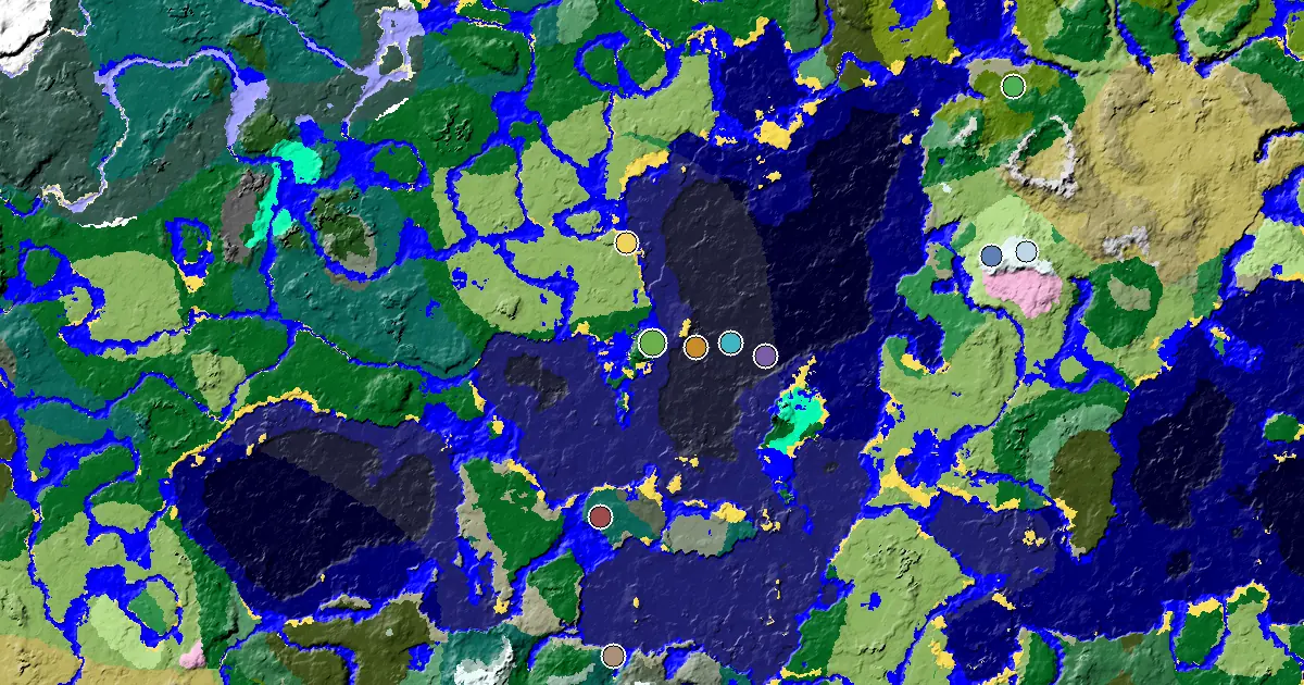 Minecraft Beach Seed: a Village Close to Spawn — biome and structure map