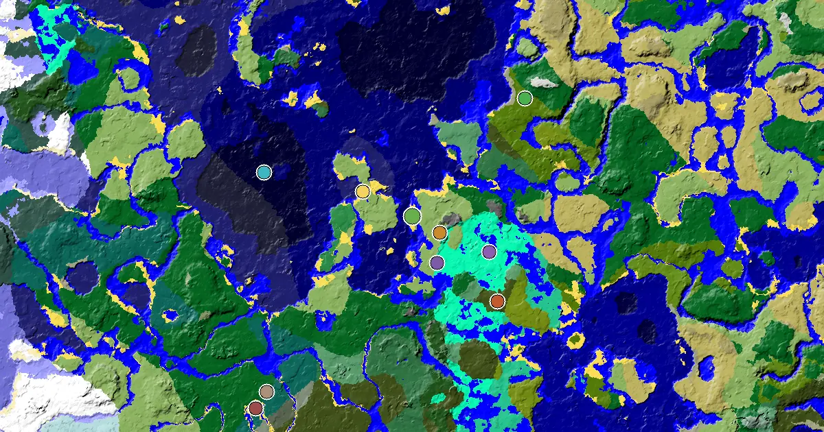 Minecraft Plains Seed: a Mansion Within Reach — biome and structure map