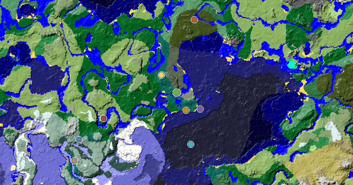 Minecraft Old Growth Pine Taiga Seed: a Mansion Within Reach — biome and structure map
