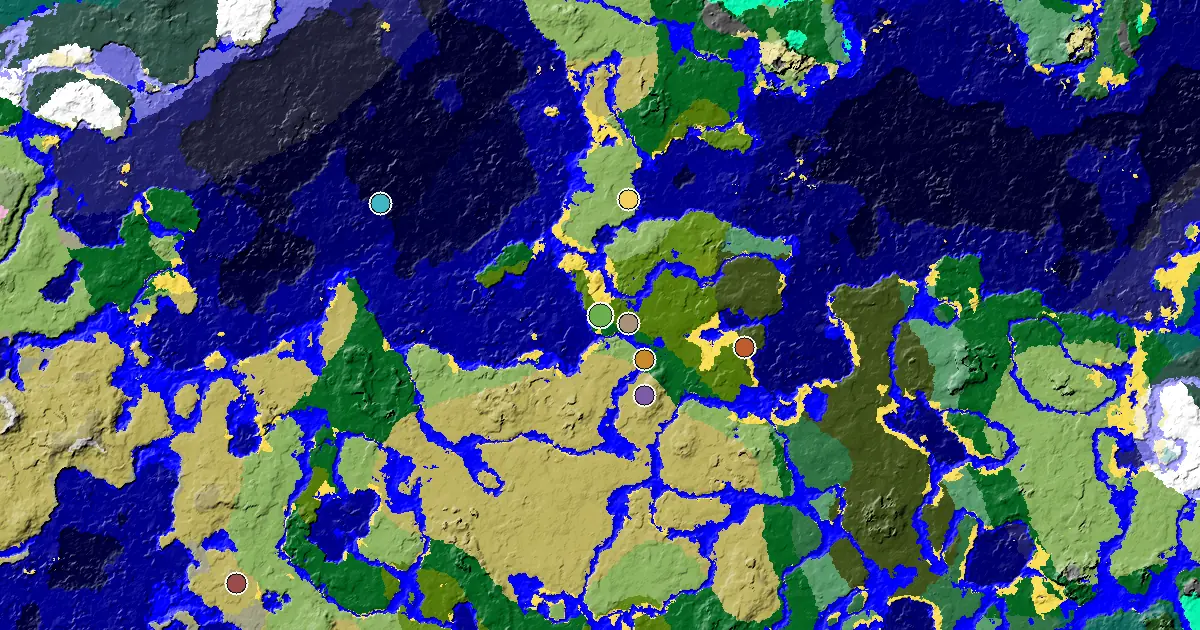 Jungle Seed With a Mansion Within Reach — biome and structure map