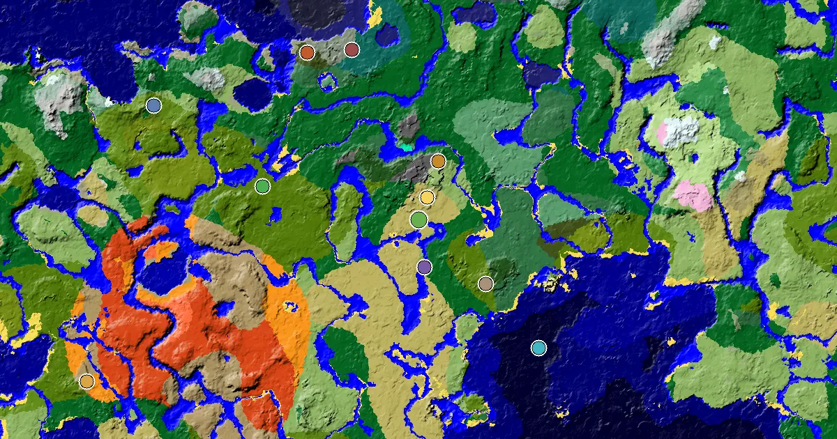 Minecraft Savanna Seed: a Village Beside Spawn — biome and structure map