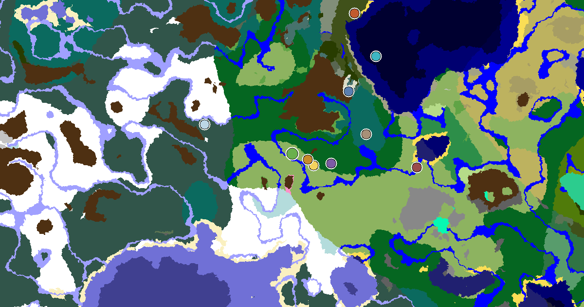 Plains Seed With a Trial Chamber by Spawn — biome and structure map