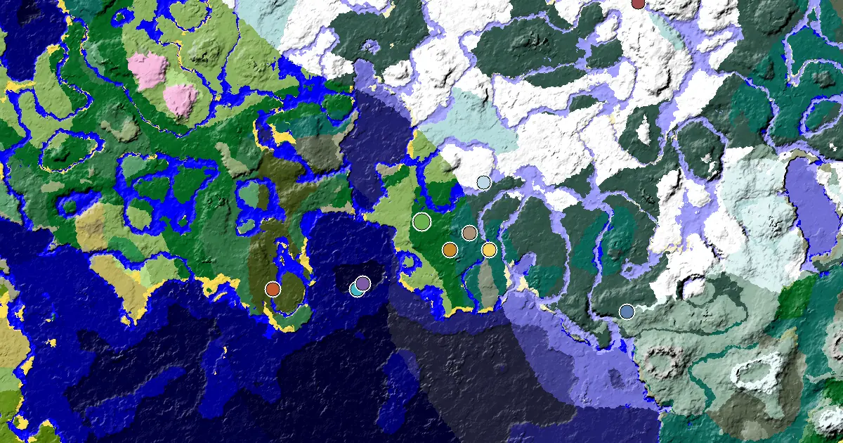 Forest Spawn — a Mansion Within Reach — biome and structure map