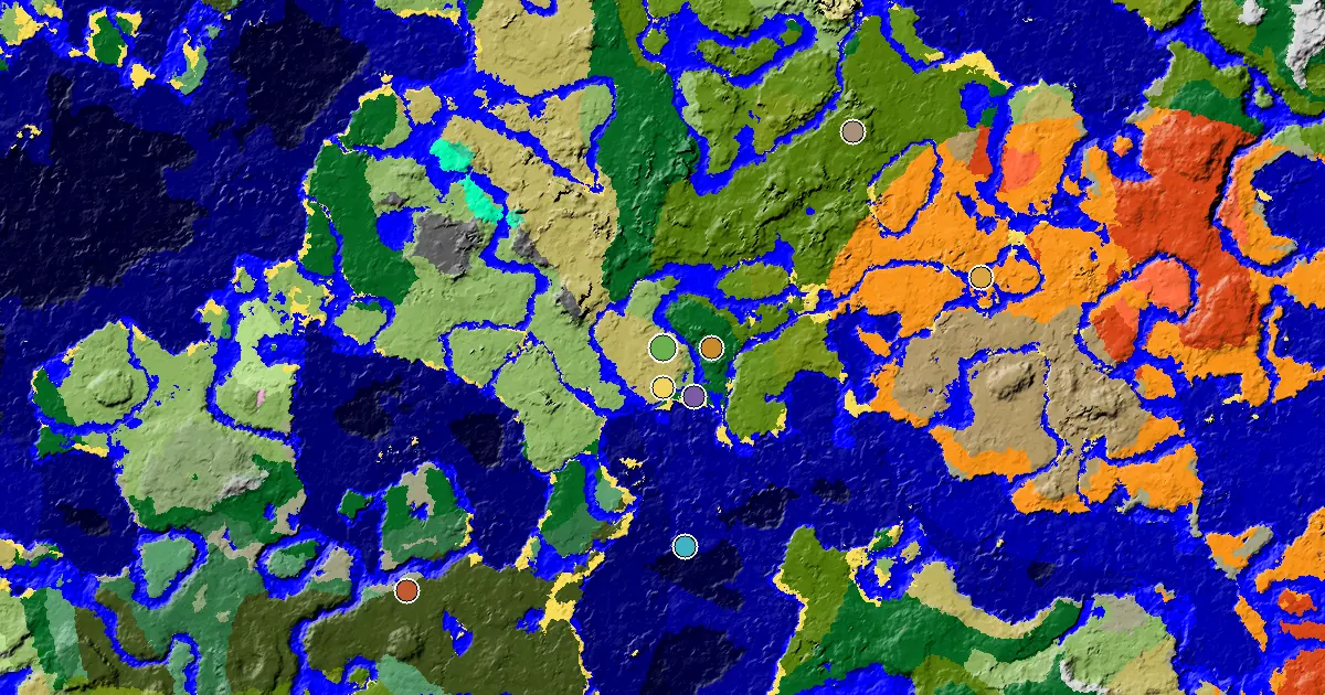Minecraft Savanna Seed: a Village Beside Spawn — biome and structure map