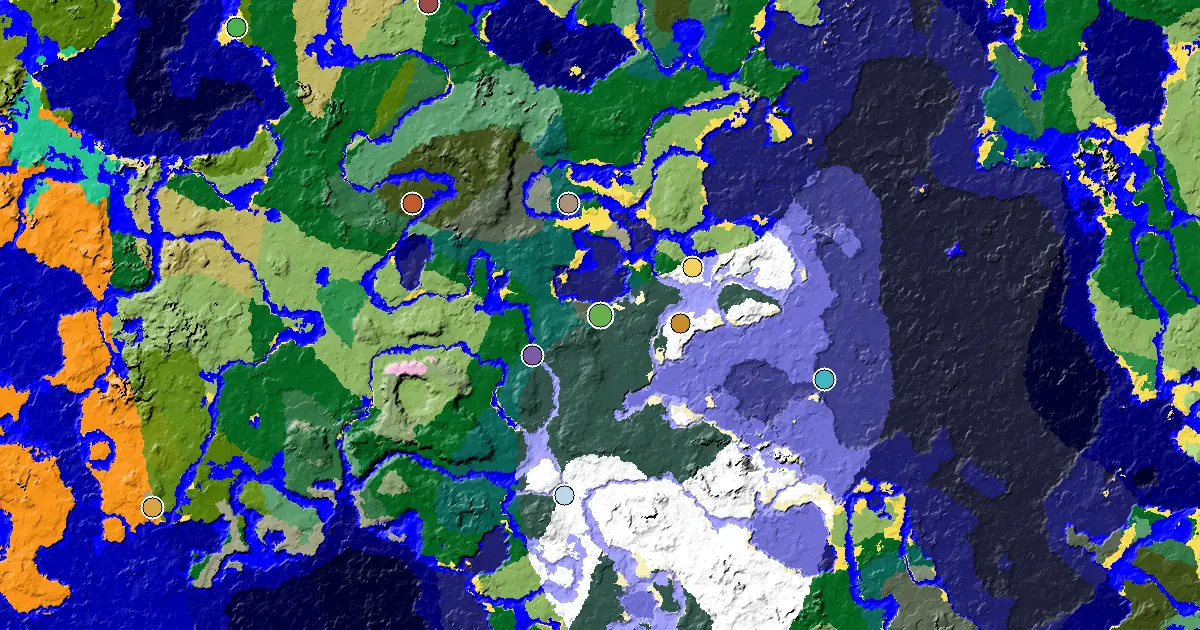 a Mansion Within Reach Near a Taiga Spawn — biome and structure map