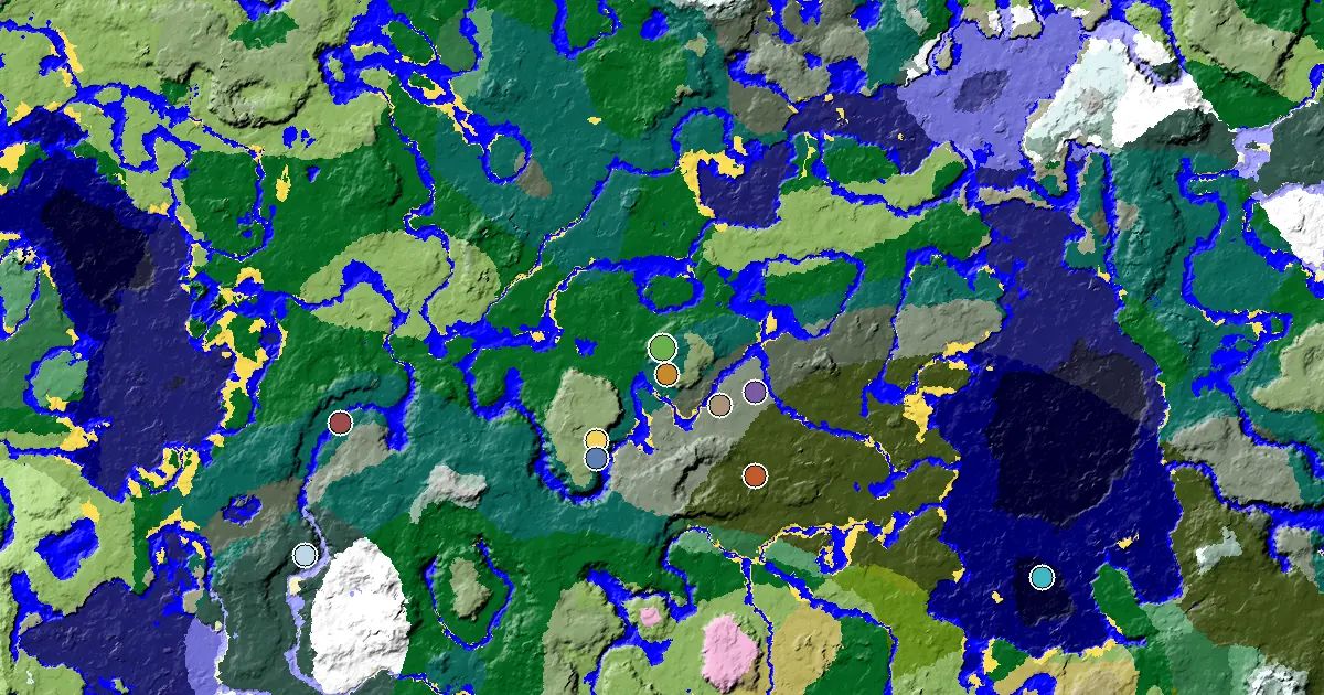 Taiga Spawn — a Trial Chamber by Spawn — biome and structure map
