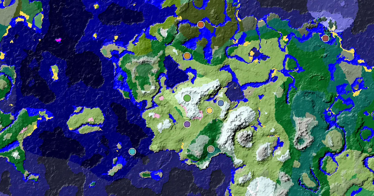 Snowy Slopes Spawn — a Mansion Within Reach — biome and structure map