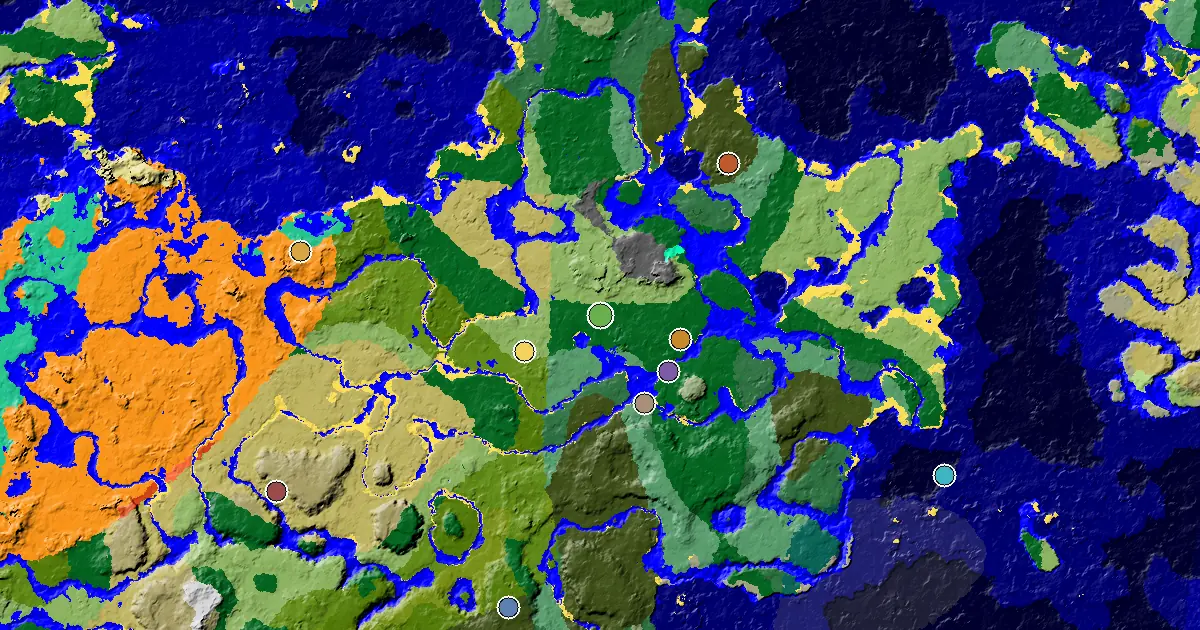 Forest Spawn — a Mansion Within Reach — biome and structure map